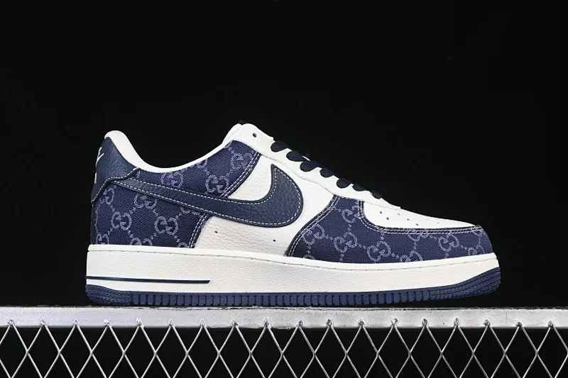 All categories Nk Air Force 1 Air Force series Nk Air Force 1 Low Air Force low-top Nike Air Force 1'07 Low Gucci joint navy blue denim Air Force 1 low-top casual sneakers SC0601-568